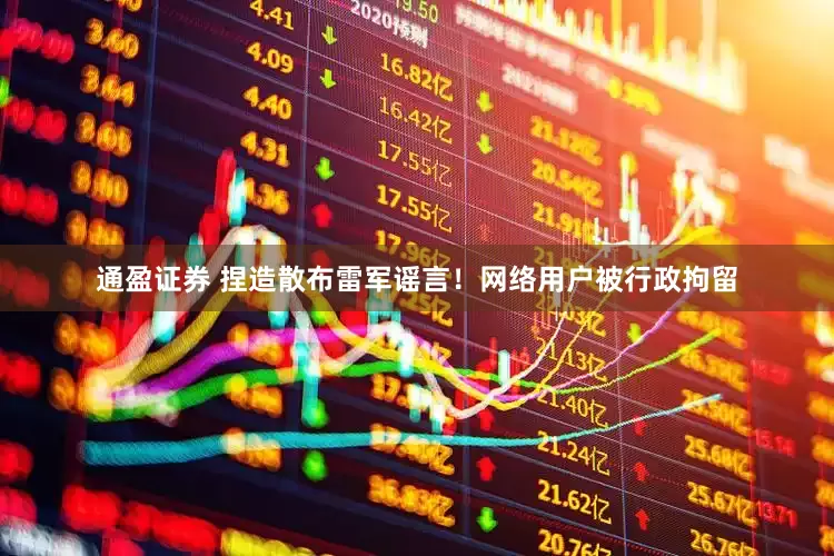 通盈证券 捏造散布雷军谣言！网络用户被行政拘留